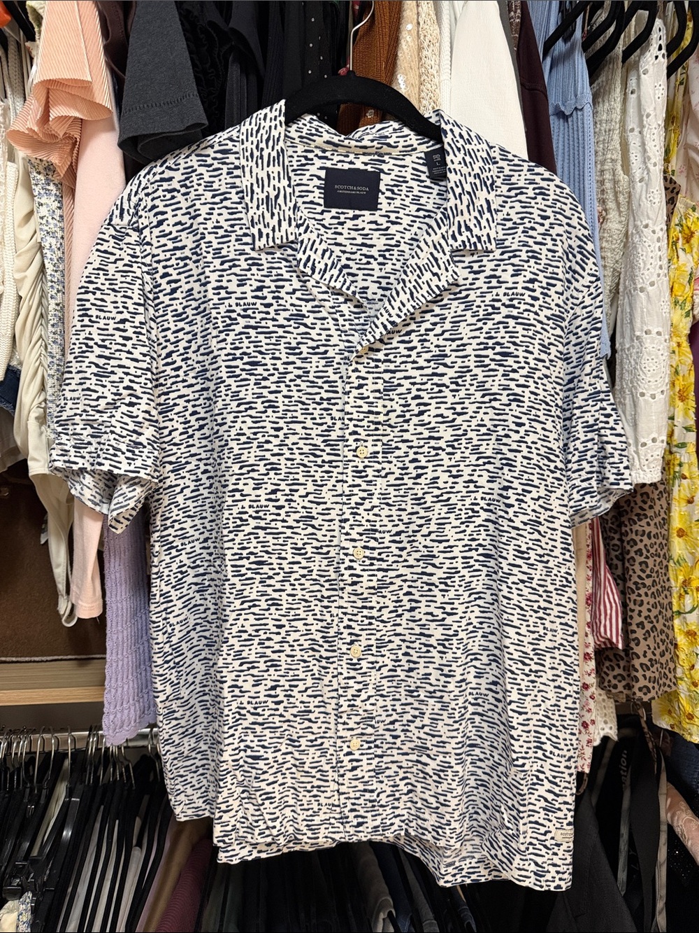 Men’s Scotch & Soda short sleeve button down size large